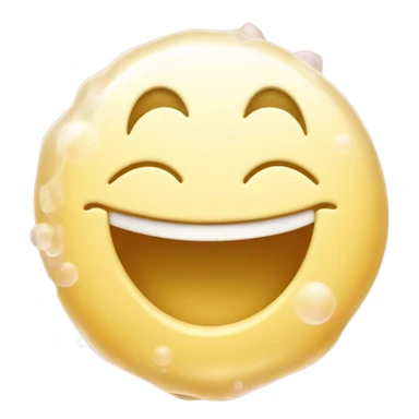 Happy bar of soap with a bubble sticker