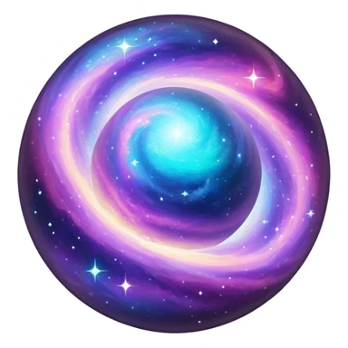 Sparkly Nebula galaxy orb sticker