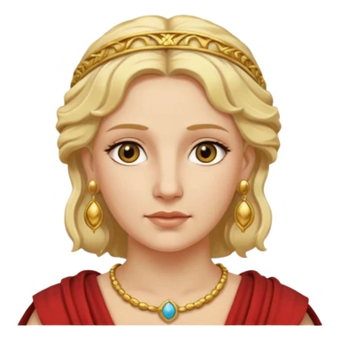 Ancient Roman woman with earrings and blonde hair sticker
