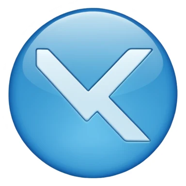 Yuvarlak mavi tik sticker