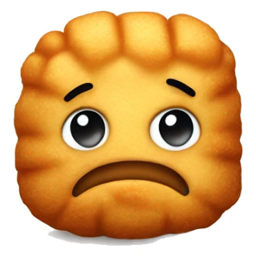 tater tot with a frown sticker