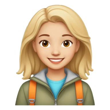 smiling girl in outdoor setting sticker