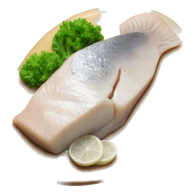 Pacific cod steak with the silver skin sticker