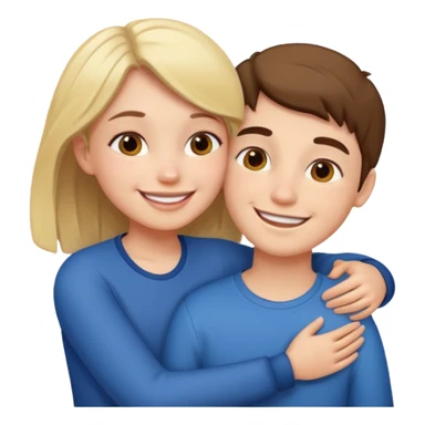 Fille embrassement un garçon  sticker