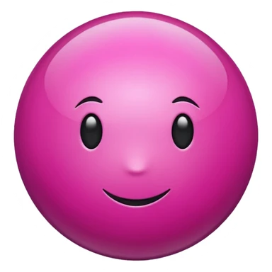 magenta color sphere. Negative : Emoji. sticker