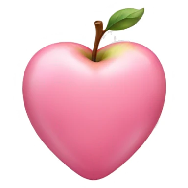 light pink apple heart sticker