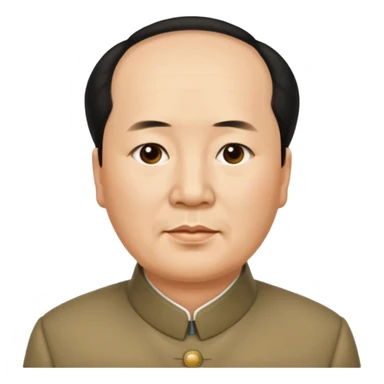 Mao zedong with receding hairline  sticker