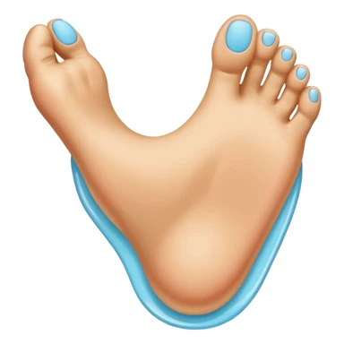 Attach a thumbs up emoji to where the toes are on a foot emoji   sticker