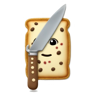 poptart holding a knife sticker