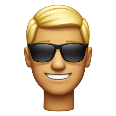 pinkhead taned dude with sunglases smiling sticker