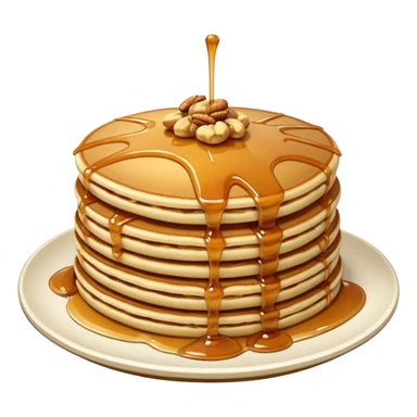 pancakes with caramel and nuts sticker