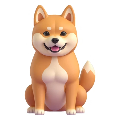 shiba inu with muscles sticker