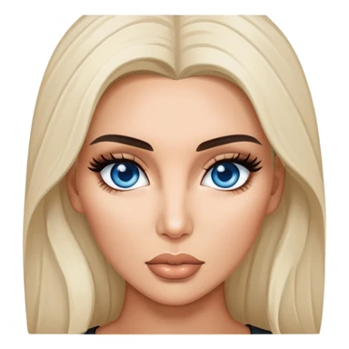Kim kardashian with blue eyes sticker