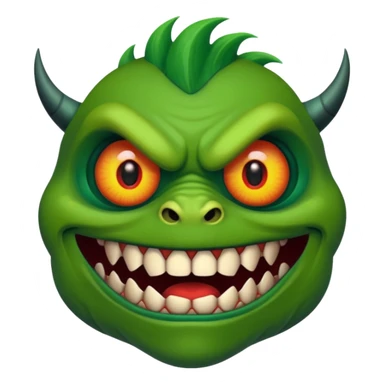 Monster with scary eyes sticker