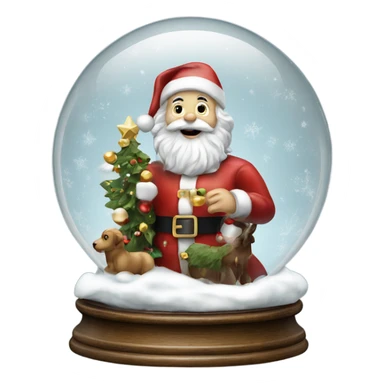 Realistic Victorian Christmas santa snowglobe  sticker