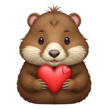 nutria con corazon para copiar y pegar en chat sticker