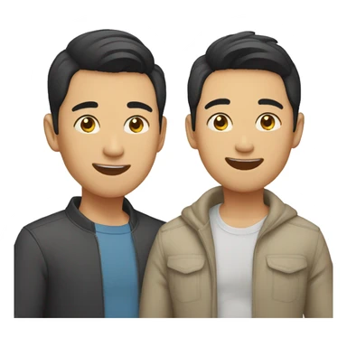 Asian gay couple sticker