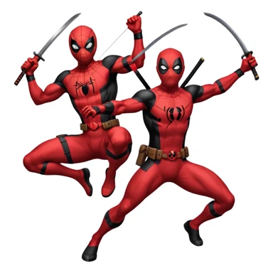 Spider-Man and Deadpool sticker