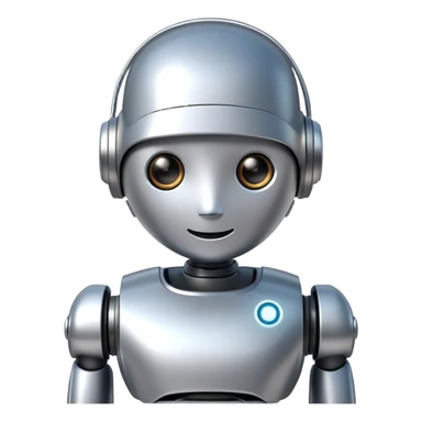 friendly AI robot assistant sticker