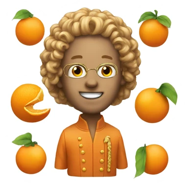 ORANGE WITH JUDGE WIG sticker