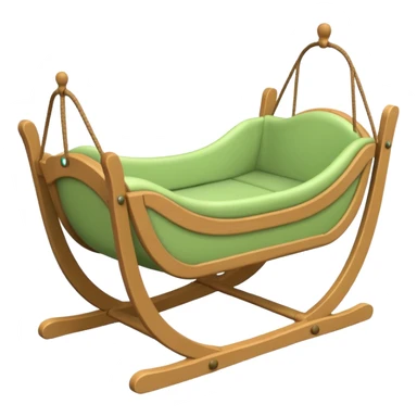 baby cradle green  sticker