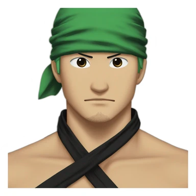 Zoro face and à black bandana sticker