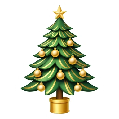 Christmas tree with Gold decoration’s sticker