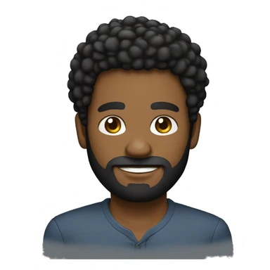 HOMBRE NEGRO PELO AFRO BARBA BAJA Y ROPA  sticker