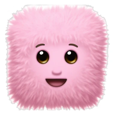 Light Pink fuzzy Letter m sticker