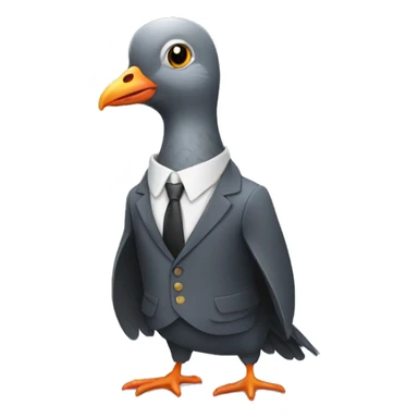 pigeon in a suit sticker