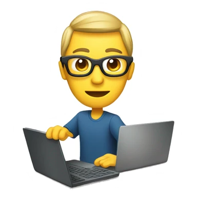 Persona buscando en computadora web tecnologia sticker