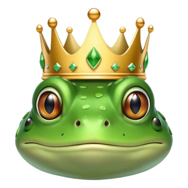 Rana con una corona sticker