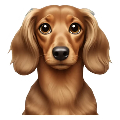 Miniature long haired dachshund  sticker