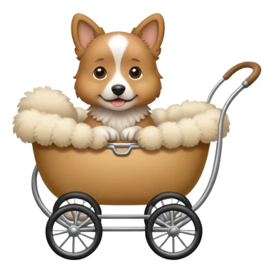 another dog in a pram sticker