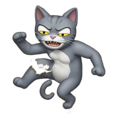 Cat fight with simpsons sticker