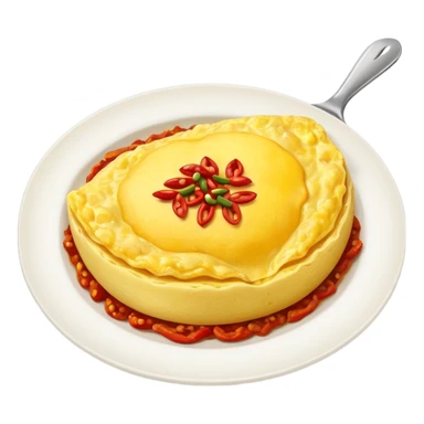 omelette with chili sticker