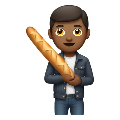 Gay man with a baguette  sticker