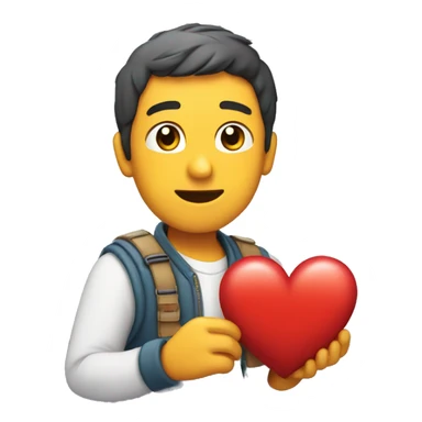 Chico haciendo un corazón  sticker