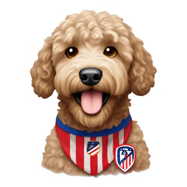 atletico de Madrid labradoodle fan sticker