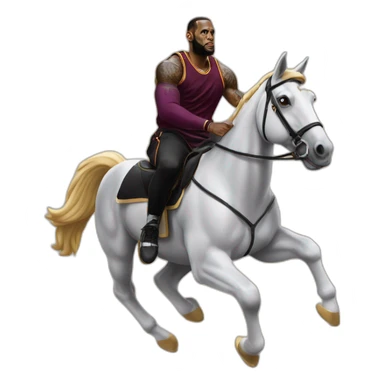 Lebron james sur un cheval sticker