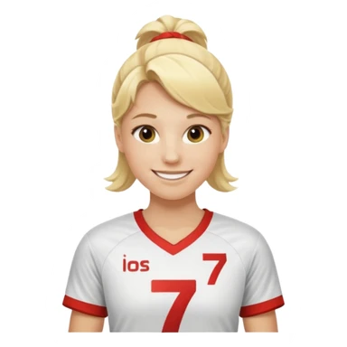 blonde Number 7 Printed Athlete sticker