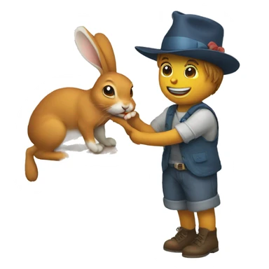 pulling a rabbit out of a hat sticker