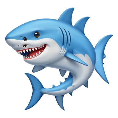 Tiburón con zapatos azules sticker