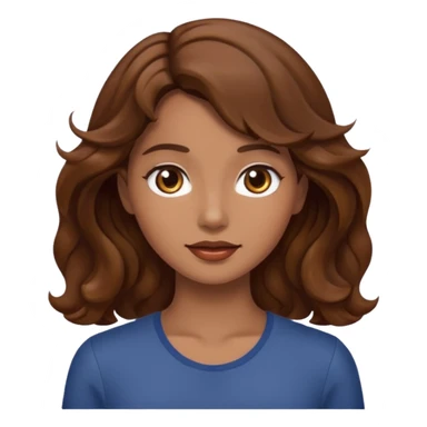 Mujer morena pelo ondulado sticker