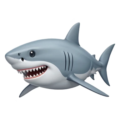 un requin style artoon sticker
