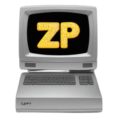 computer flat screen with letters "ZTP" displayed sticker