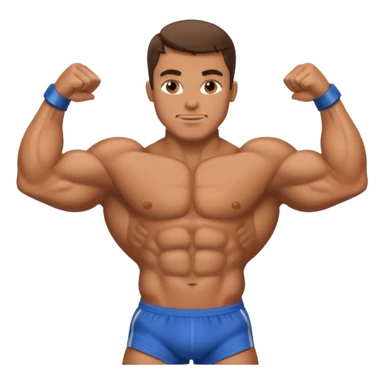 Body builder man sticker