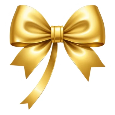 Golden bow with long length long ends  sticker