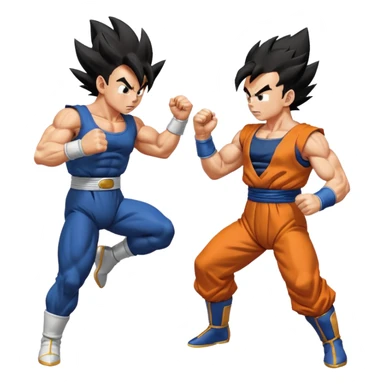 Goku punch Vegeta  sticker