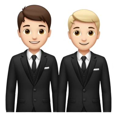 stylish boys in formal wear sticker